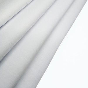 White school uniform shirt fabric CVC spandex fabric