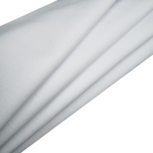 White school uniform shirt fabric CVC spandex fabric