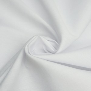 White school uniform shirt fabric CVC spandex fabric