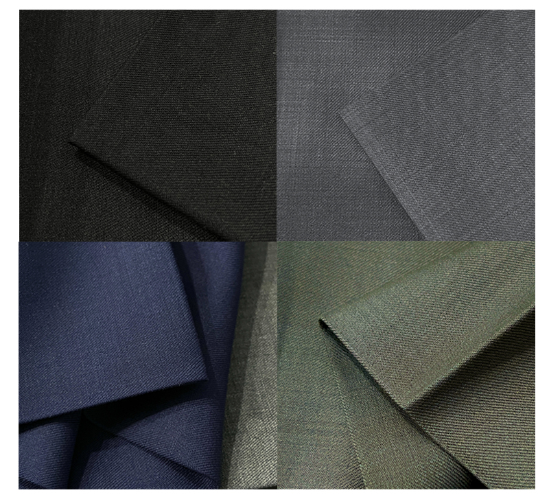 high quality worsted wool polyester blend fabric